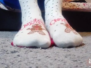 Socks Foot Fetish and playing with Dirty Panties