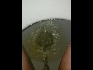 Yellow Spraying Toliet Pee Right After Getting Home