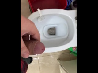 Mornig bath masturbation huge cum shot you can be me toilet next time