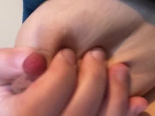 5 minutes of milf milking and solo tit play