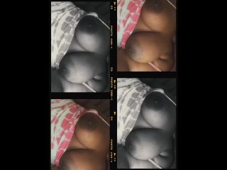 Snapchat Boobs Ebony Slaps Tits and Squeeze Nipples 