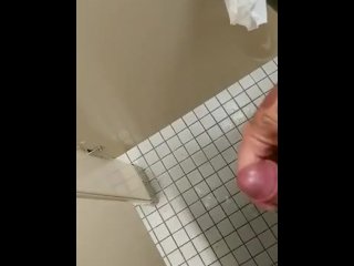 Cum on the bathroom floor