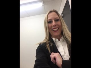 Horny MILF takes business suit off to pleasure herself!