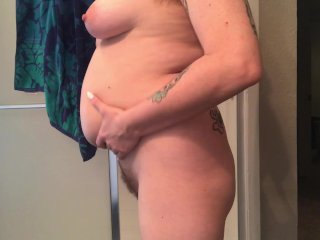 Chubby Fat Girl Bloated Expands Belly Dropping PREVIEW