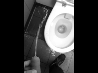 NAUGHTY / MESSY PISSING ALL Over the Floor in Public Toilet