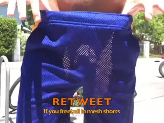 I love freeballing in mesh shorts...that I have cut the liner out of!