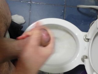 Moaning hard while flicking my dick and cumming