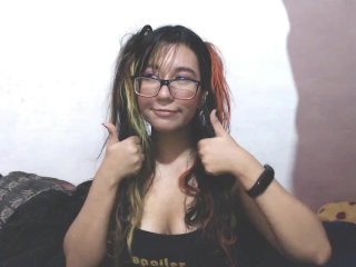 Busty E-girl plays with fingers live on webcam