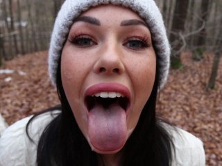 Freckled Teen SUCKS & SWALLOWS in the Woods - Shaiden Rogue - FULL PREMIUM
