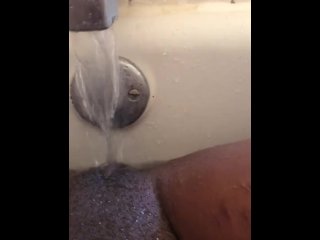 No hand Masturbation with bath Faucet ) 