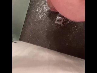 My ass under the shower. 