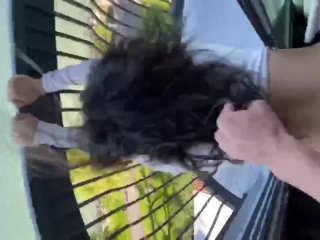 20 year old Latina getting fucked on balcony 
