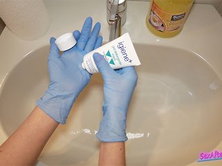 Wash your hands before masturbate on Pornhub - #SCRUBHUB