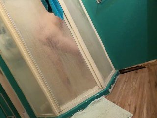 wife in shower, caught masturbating voyeur big vibrator