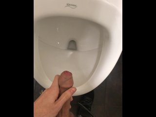 secret big cumshot in public restroom, I had to be really quiet
