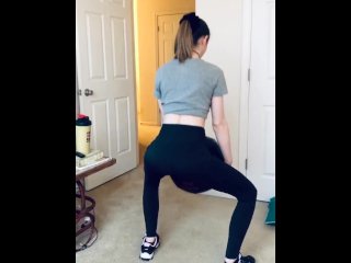 Summer Love works out in tight yoga pants