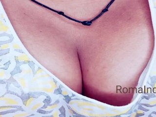 Big boobs indian step-sister teasing cleavage to stepdad