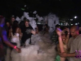 College Teens Dance At Local Foam Party
