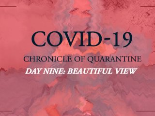 COVID-19: Chronicle of quarantine  day 9 - beautiful view