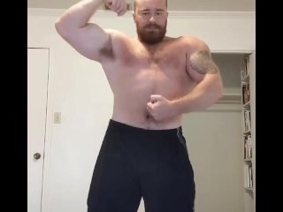 Beefy Bodybuilder Posing & Strip Tease. Onlyfans-BeefBeast