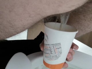 Pissing in a cup at work