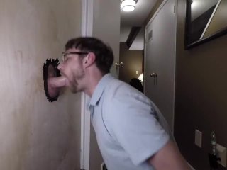 ass to mouth, huge cumshot taking daddy's cock at the glory hole