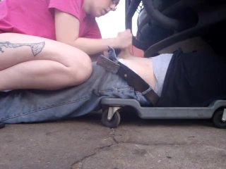 Teasing My Mechanic With A Blowjob