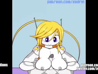 Gif Compilation - Monster Girls, Robot Girls, Breast Expansion (animations by Zedrin)