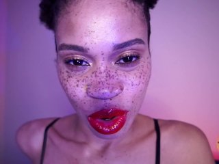 Goddess Rosie Reed Lipstick Fetish Red Lips Ebony Mouth Tease And Denial Slut Mouth Denial