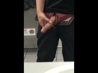 Feeling My Dick In Public Restroom