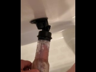 My big dick maxing out a clear fleshlight
