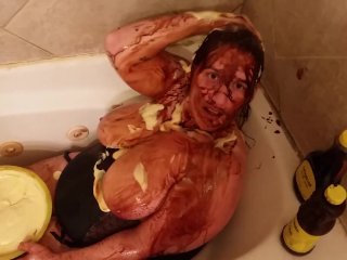 Covering myself in custard, feels amazing- Stacey38G
