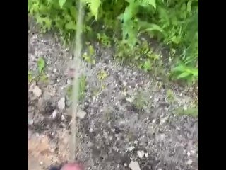 Pissing outdoor