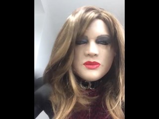 Linda the MILF (female mask, trans, crossdressing, transformation, legs, pantyhose)