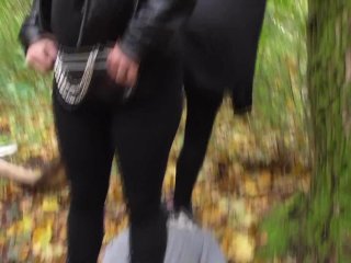 german girls outdoor trampling