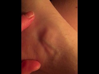 My Veiny Foot - Touching the Veins to Demonstrate the Flow