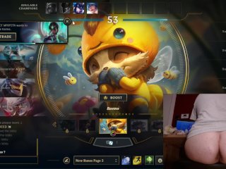 Playing League of Legends with clit sucking toy League of Legends #19 Luna