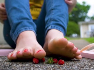 Crushing Berries Under My Bare Feet Outside