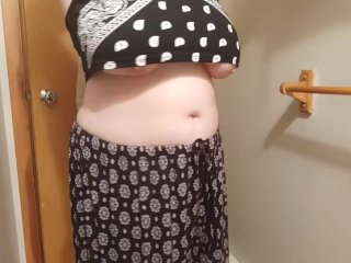 Going braless under a cute bandana top. Think anyone will notice my underboob?