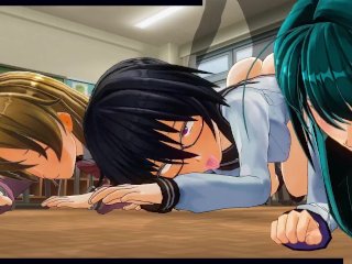 3D HENTAI Schoolgirls agreed to participate in an orgy
