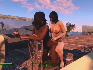 ВВС girl. Sexual adventures in the world of fallout 4. Erotic clothing  Porno Game 3d