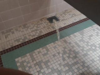 Pissing in gyms shower