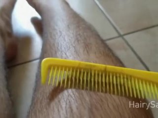 Combing My Long Leg Hair With Close Ups - PREVIEW