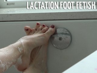 Lactation Foot Fetish Bath