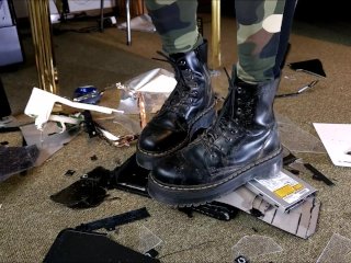 Computer Crushing with Doc Martens Jadon Boots ( View 2)
