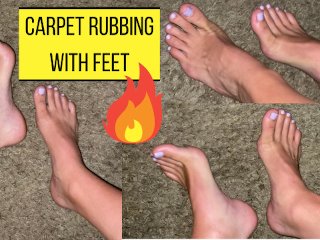 Barefeet Rubbing on Carpet Fetish