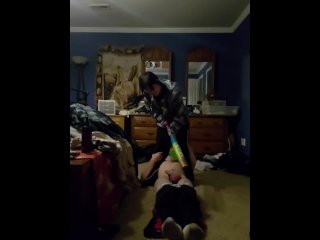 Sexy emo mistress dominates humilates busts his balls and shows him what he is worth movie soon.
