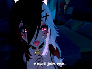 Girl cums from her lush toy  vrchat erp