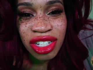Goddess Rosie Reed Lipstick Fetish Kissing Verbal Humiliation Ebony Lips Kissing Humiliation 2