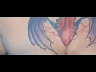 Blue Haired Tinder date gave me Giant boob job!! and cum on her Tattoo!!